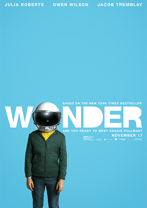 Wonder Movie Review - heartwarming film with Jacob Tremblay, Julia Roberts, and Owen Wilson. Parent's guide to the movie Wonder, includes discussion topics.